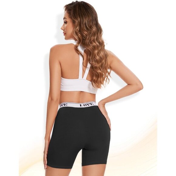 🆕Women's Black Boxer Briefs High Waisted Modal Boy Shorts Underwear - Picture 3 of 5